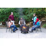 Mr. Bar-B-Q Endless Summer Round Wood Burning Outdoor Fire Pit