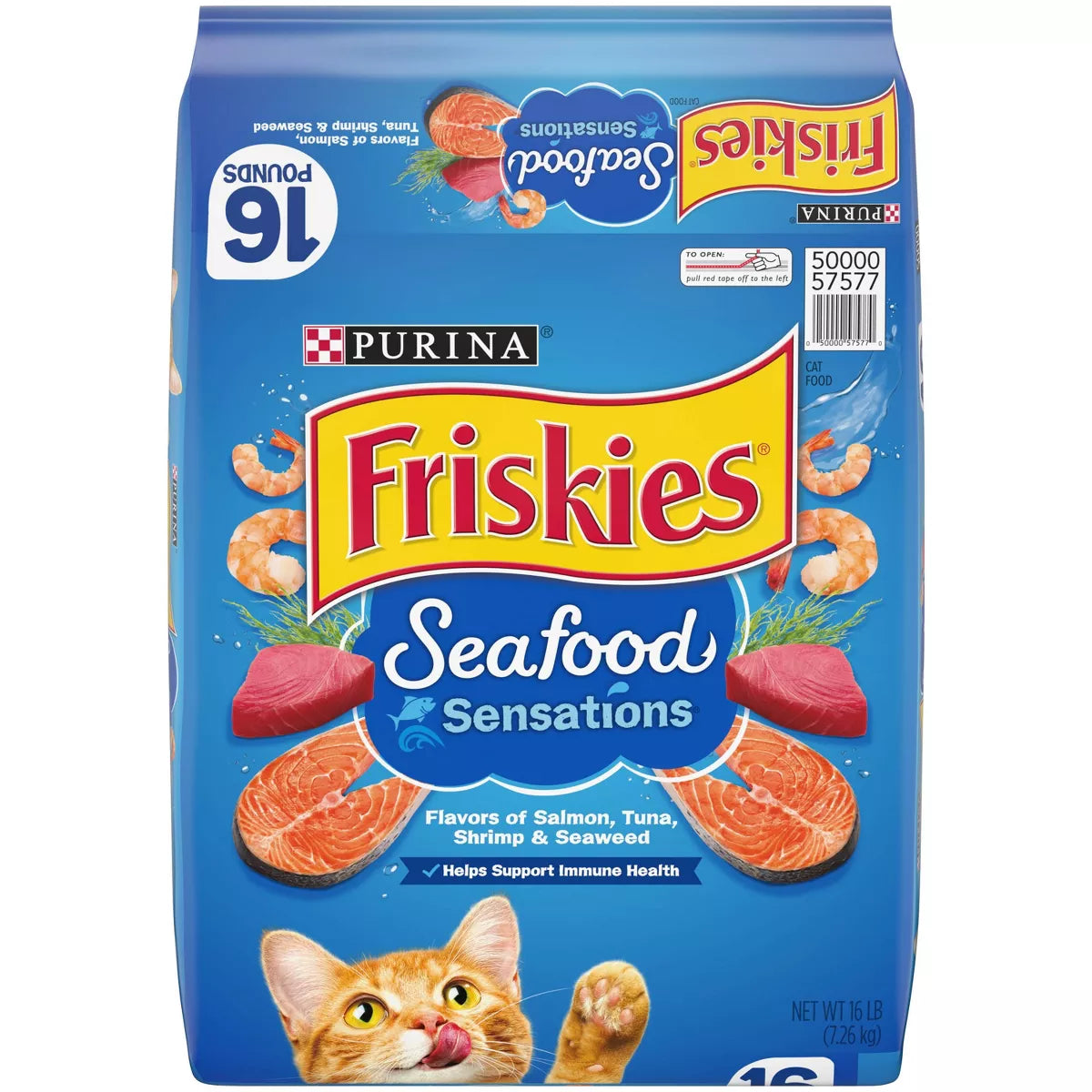 Purina Friskies Seafood Sensations Balanced Dry Cat Food - 16 lbs.