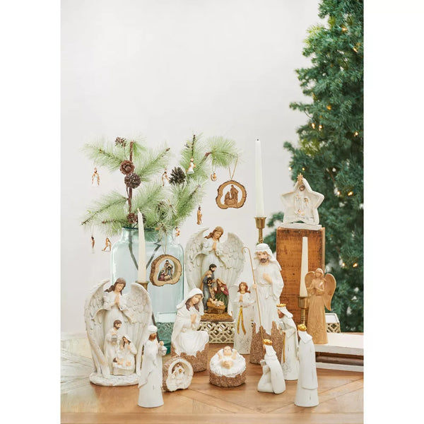 C&F Home Star with Holy Family Decor