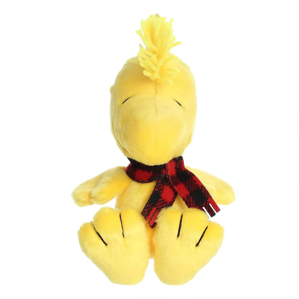 Aurora Small Winter Plaid Woodstock Peanuts 5" Festive Plush Toy