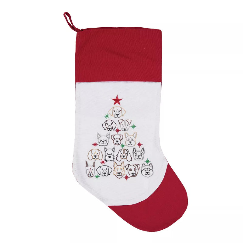 C&F Home Dog Themed Embroidered Christmas Stocking