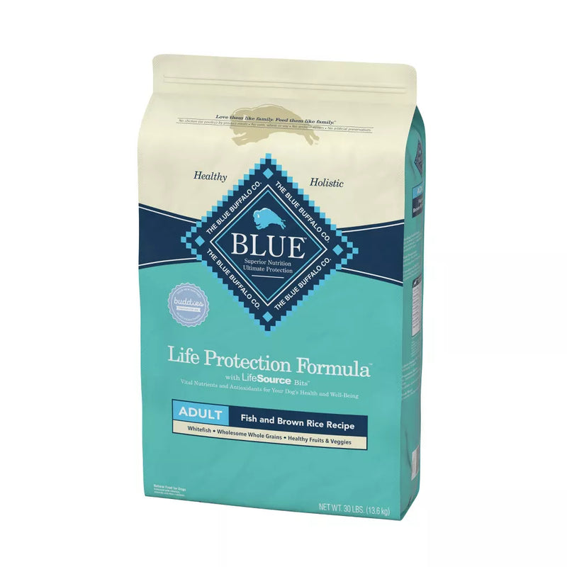 Blue Buffalo Life Protection Formula Fish and Brown Rice Natural Adult Dry Dog Food - 30 lbs.