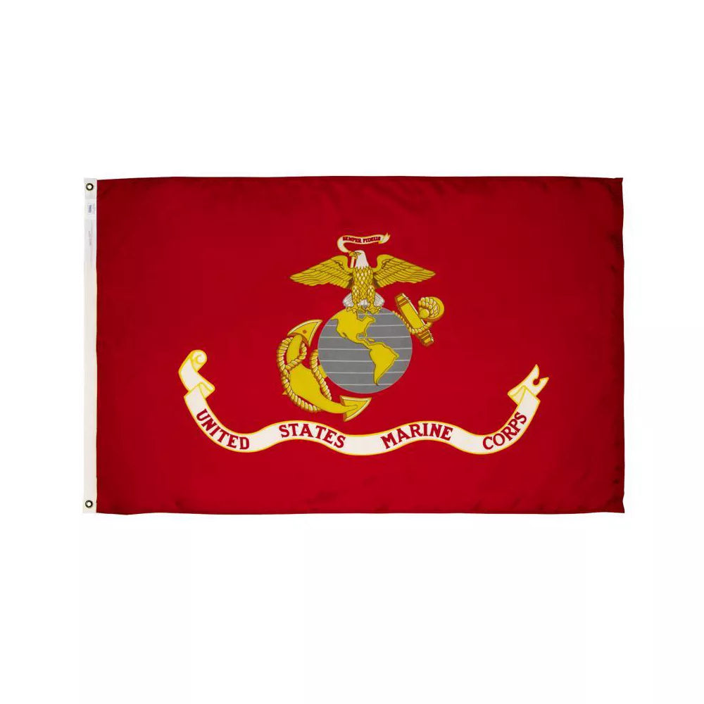 Valley Forge Marine Corps Military Flag - 3 ft. W X 5 ft. L