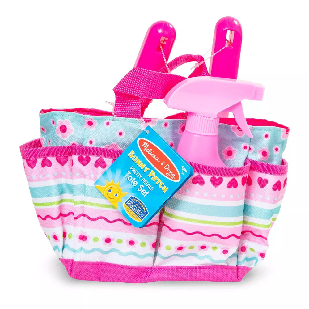 Melissa & Doug Sunny Patch Pretty Petals Gardening Tote Set with Tools