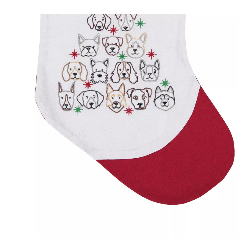 C&F Home Dog Themed Embroidered Christmas Stocking