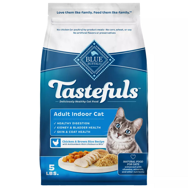 Blue Buffalo Tastefuls with Chicken Indoor Natural Adult Dry Cat Food - 5 lbs.