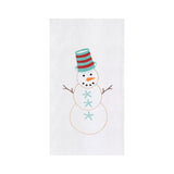 C&F Home Coastal Snowman with Blue Starfish Buttons Cotton Flour Sack Kitchen Dish Towel