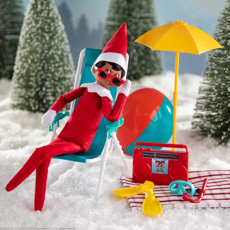 The Elf on the Shelf Santaverse Polar Props Beach Vacation Set