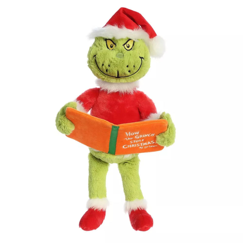 Aurora Large Storytime Grinch Dr. Seuss 16" Whimsical Plush Toy