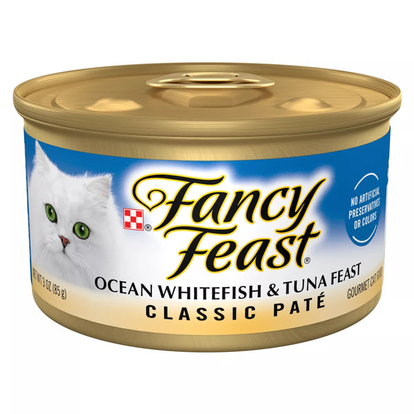 Purina Fancy Feast Classic Paté Ocean Whitefish & Tuna Feast Wet Cat Food - 3oz.