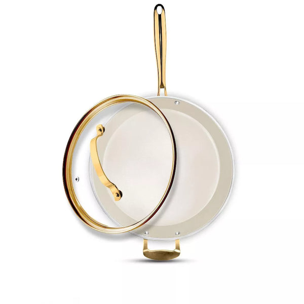 Gotham Steel Heavy Duty 14" Ceramic Nonstick Skillet With Lid