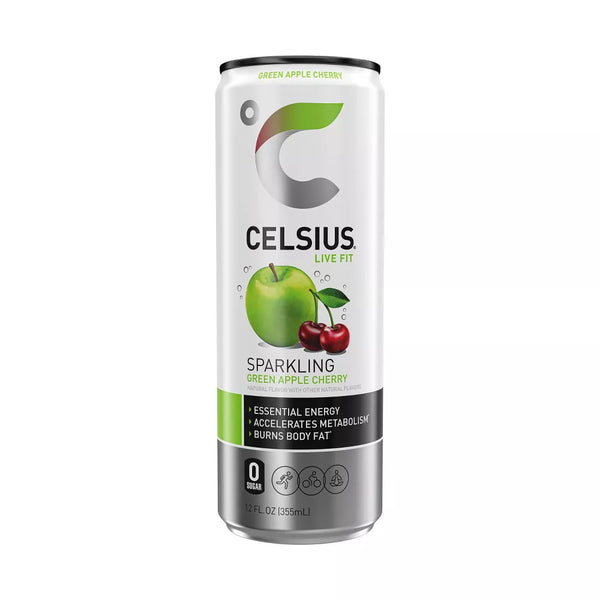 CELSIUS Live Fit Energy Drink - Green Apple Cherry - 12 oz.