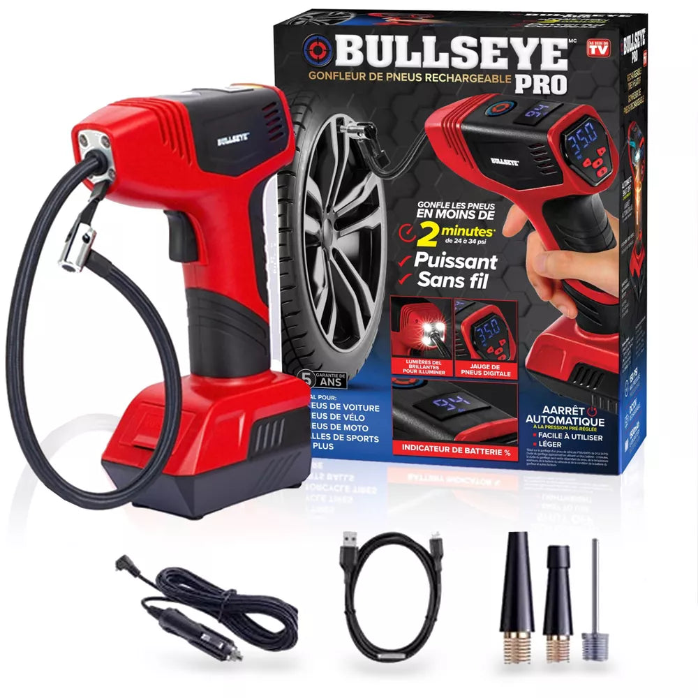 Bullseye Pro Portable Rechargeable Tire Inflator
