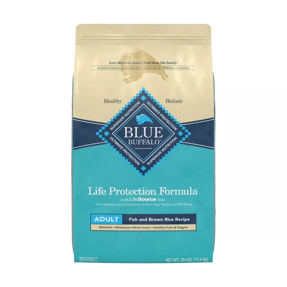 Blue Buffalo Life Protection Formula Fish and Brown Rice Natural Adult Dry Dog Food - 30 lbs.