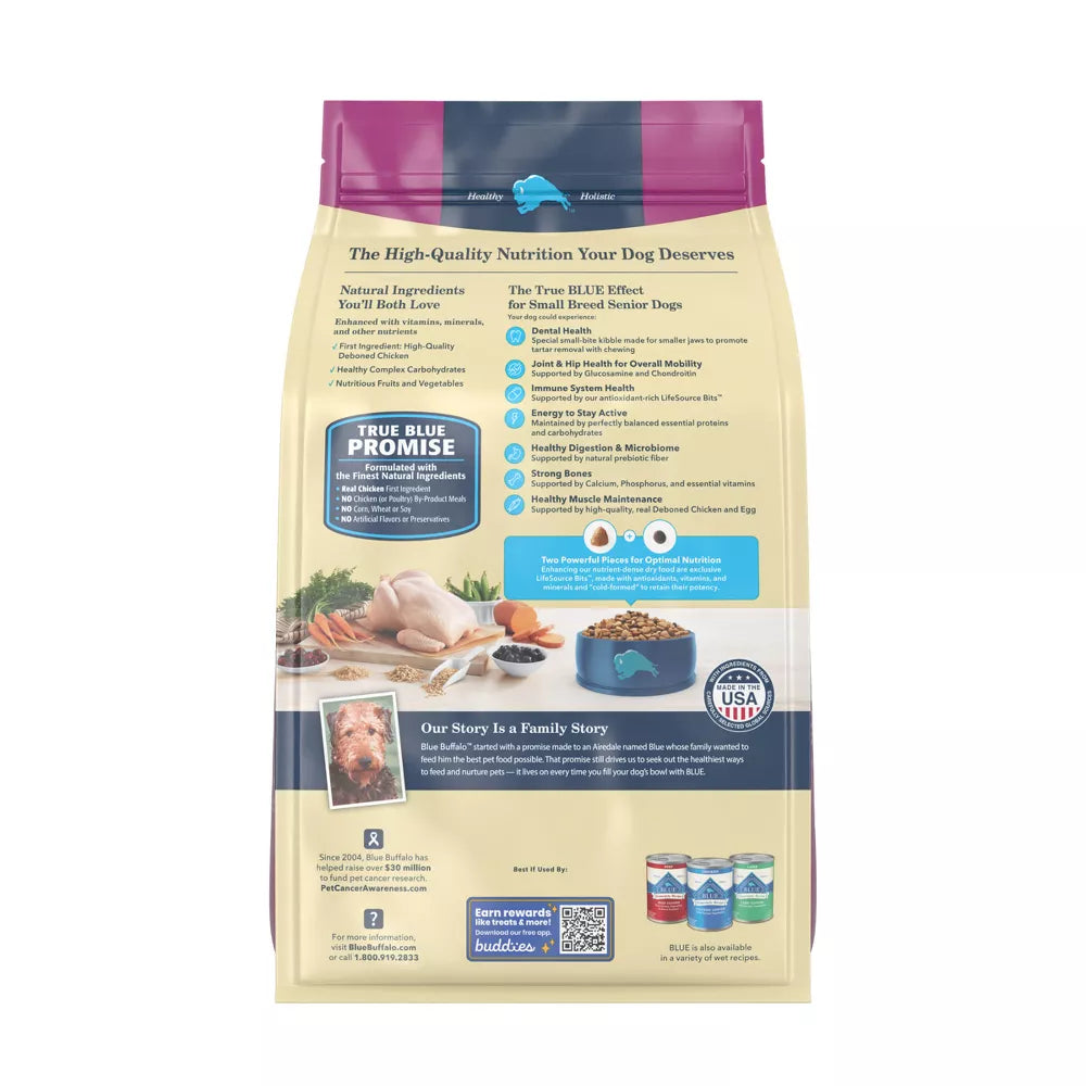 Blue Buffalo Life Protection Formula Chicken & Brown Rice Natural Senior Small Breed Dry Dog Food - 5 lbs.