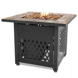 Mr. Bar-B-Q Endless Summer 30,000 BTU LP Gas Outdoor Fire Table with Lava Rock