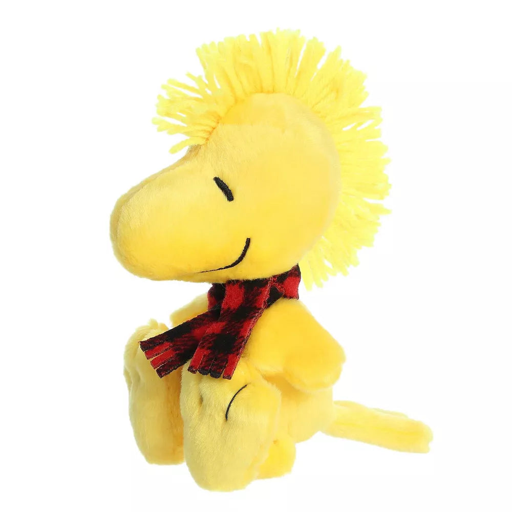 Aurora Small Winter Plaid Woodstock Peanuts 5" Festive Plush Toy