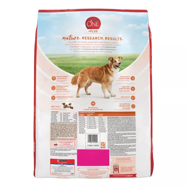 Purina ONE +Plus Healthy Weight High-Protein Formula Dry Dog Food - 16.5lbs.