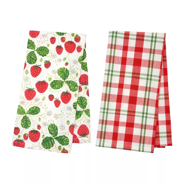 C&F Home 3-Piece Strawberry Patch Towel Gift Bag Set