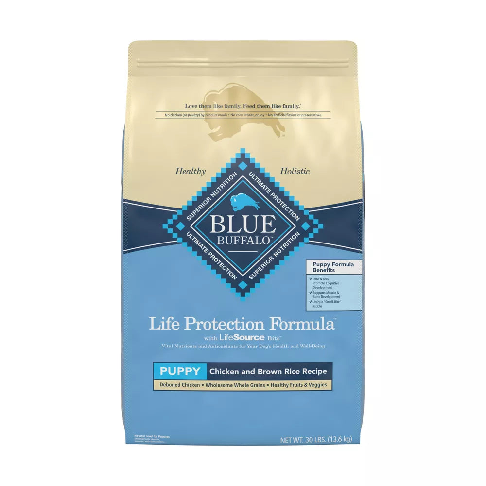 Blue Buffalo Life Protection Formula Natural Chicken and Brown Rice Puppy Dry Dog Food - 30 lbs.