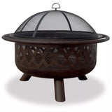Mr. Bar-B-Q Endless Summer Round Wood Burning Outdoor Fire Pit
