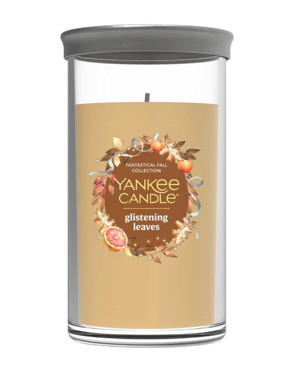 Yankee Candle Signature Medium Pillar Candle - Glistening Leaves