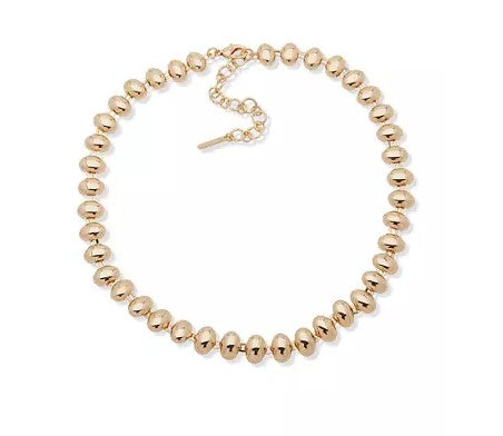 Nine West Golden Egg Collar Necklace