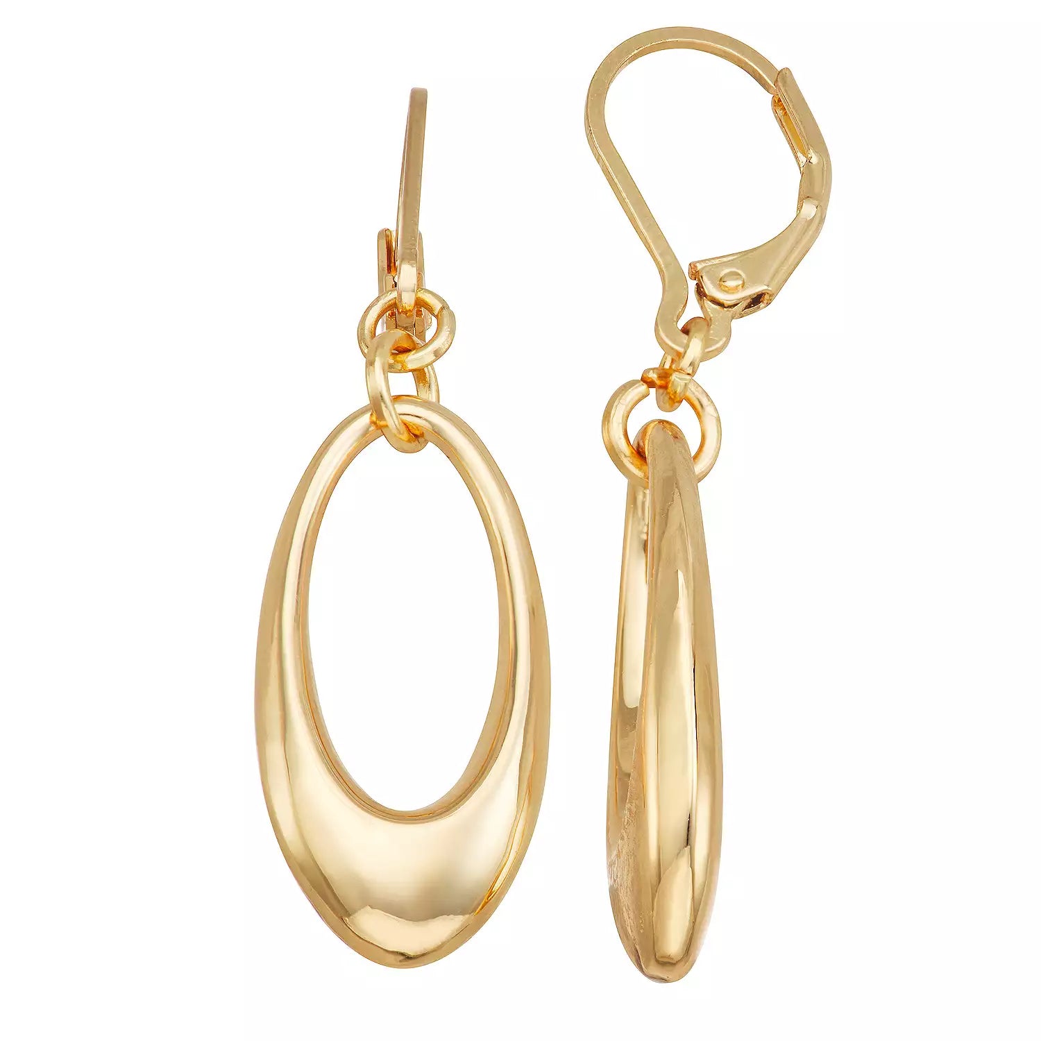 Nine West Gold-Tone Tapered Orbit Drop Earrings