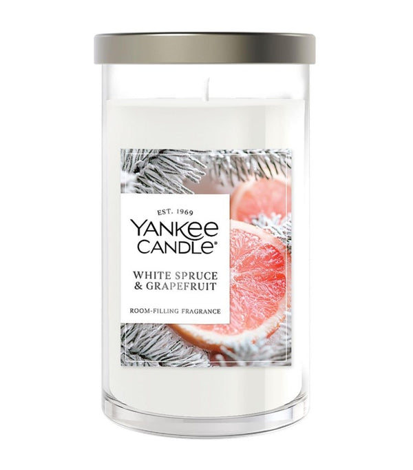 Yankee Candle Signature Medium Pillar Candle - White Spruce & Grapefruit