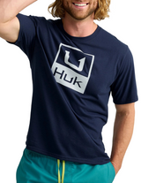 Huk Mens Stacked Logo Short Sleeve T-Shirt