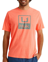Huk Mens Stacked Logo Short Sleeve T-Shirt