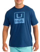 Huk Mens Stacked Logo Short Sleeve T-Shirt