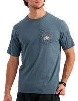 Huk Mens Bass Eagle Pocket Short Sleeve T-Shirt