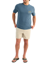 Huk Mens Wave Pocket Short Sleeve T-Shirt