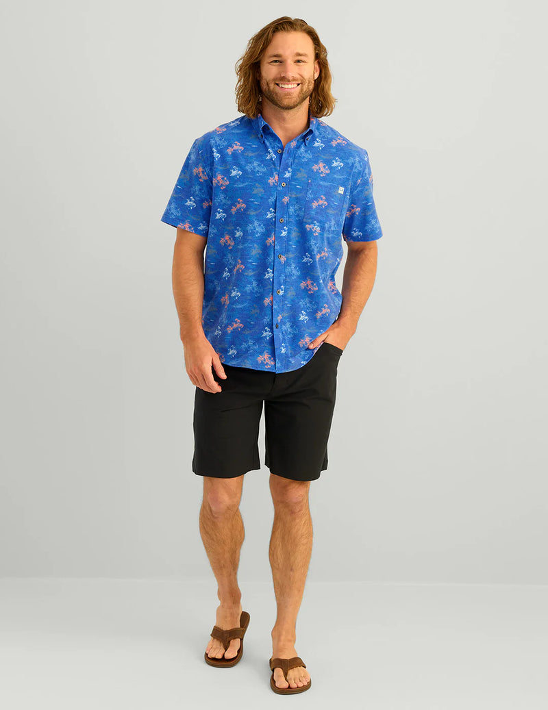 Huk Mens KC Kona Button Down Shirt