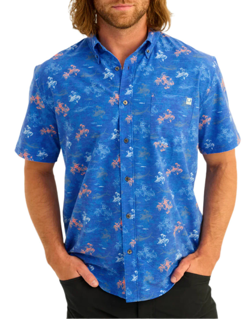 Huk Mens KC Kona Button Down Shirt