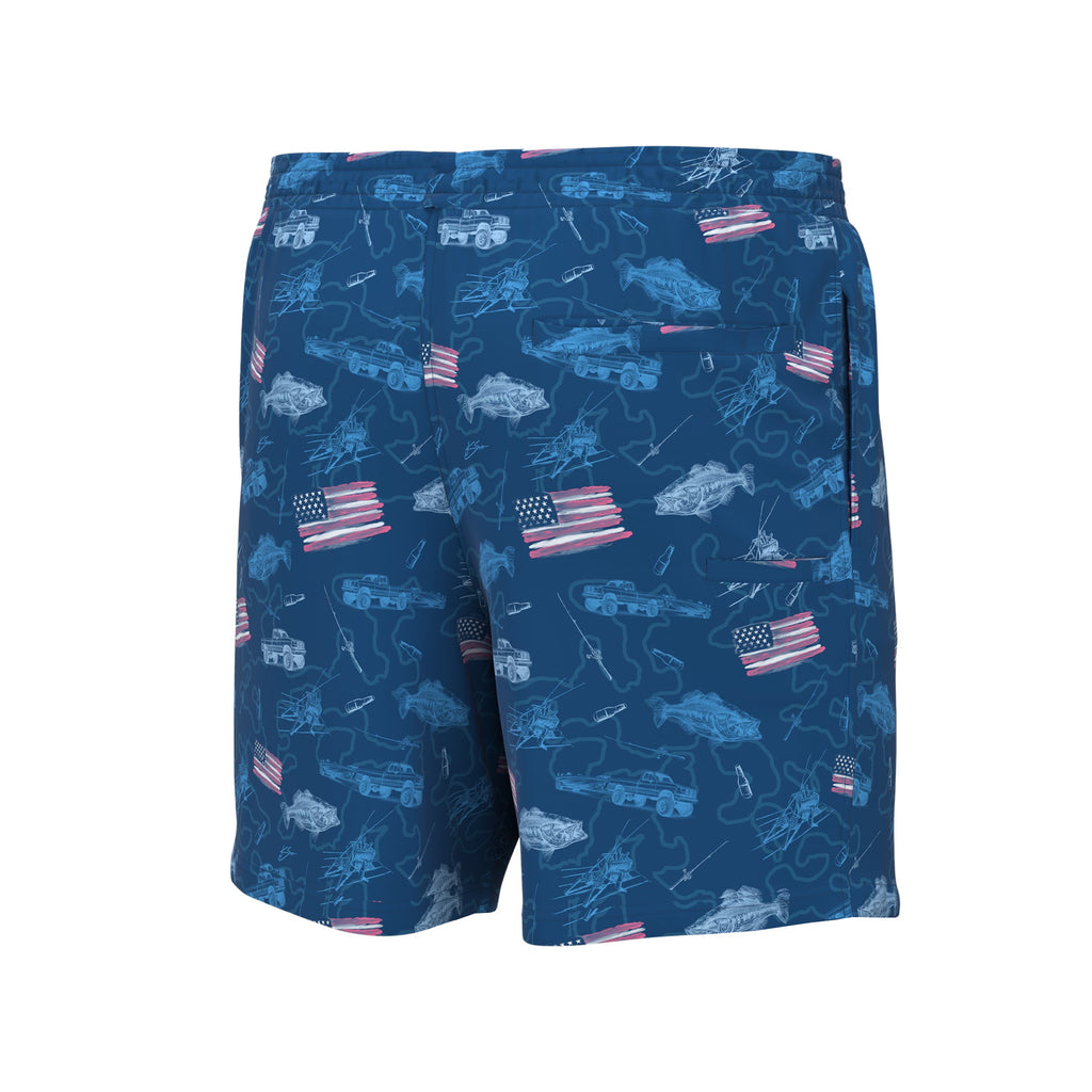 Huk Mens Pursuit Volley Fish And Flags Shorts – ShopCGX