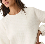 Marine Layer Womens Corbet Quilted Crewneck Sweatshirt