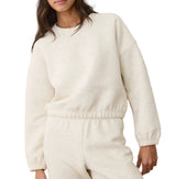 Marine Layer Womens Corbet Quilted Crewneck Sweatshirt