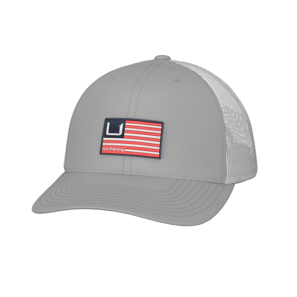 Huk Mens Huk And Bars American Trucker Hat