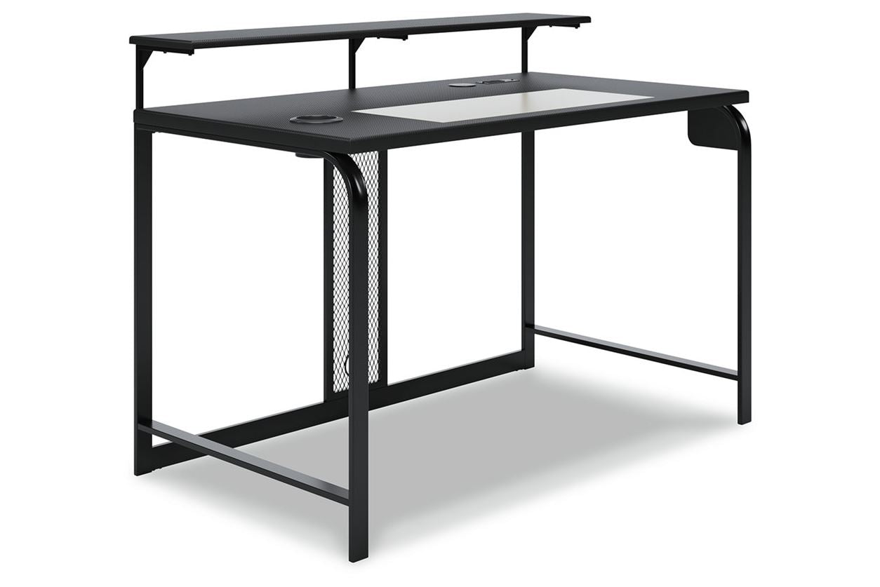 Ashley Furniture Lynxtyn 50" Home Office Desk with LED Lighting, Wireless and USB Charging
