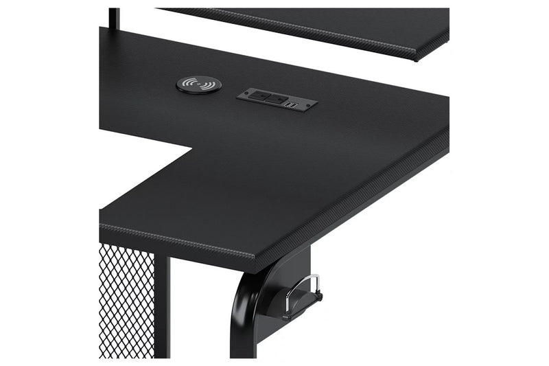 Ashley Furniture Lynxtyn 50" Home Office Desk with LED Lighting, Wireless and USB Charging