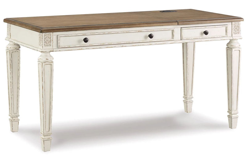 Ashley Furniture Realyn 60" Home Office Lift Top Desk with USB Charging