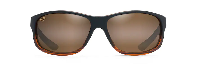 Maui Jim Kaiwi Channel Dark Brown Stripe Frame - HCL Bronze Lens Maui Jim Kaiwi Channel Dark Brown Stripe Frame - HCL Bronze Lens