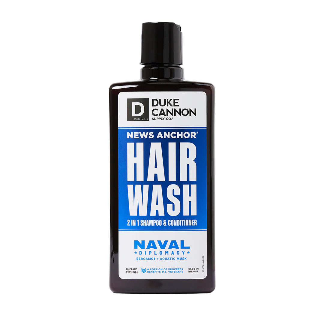 Duke Cannon Supply Co. News Anchor 2-In-1 Hair Wash - Naval Diplomacy