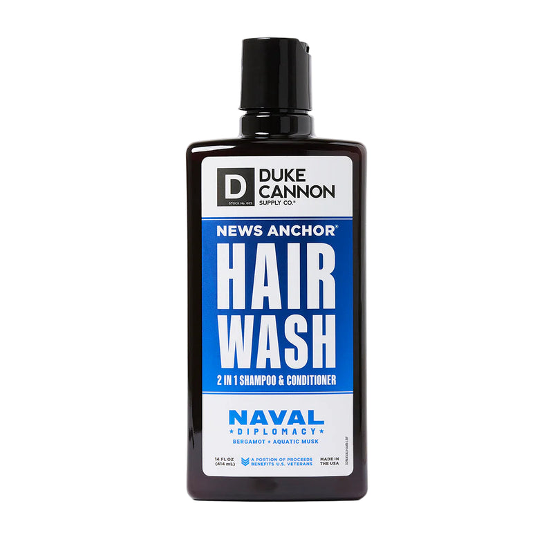 Duke Cannon Supply Co. News Anchor 2-In-1 Hair Wash - Naval Diplomacy