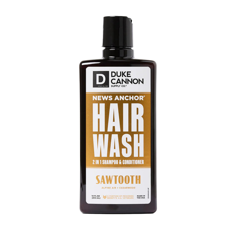 Duke Cannon Supply Co. News Anchor 2-In-1 Hair Wash - Sawtooth