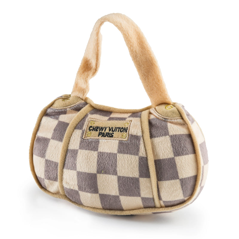 Haute Diggity Dog Checker Chewy Vuiton Handbag Plush Dog Toy - Large