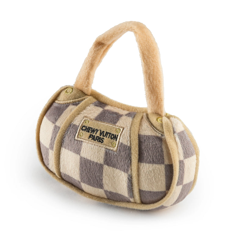 Haute Diggity Dog Checker Chewy Vuiton Handbag Plush Dog Toy - Large