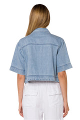 Velvet Heart Womens Heather Vintage Cloud Short Sleeve Shirt